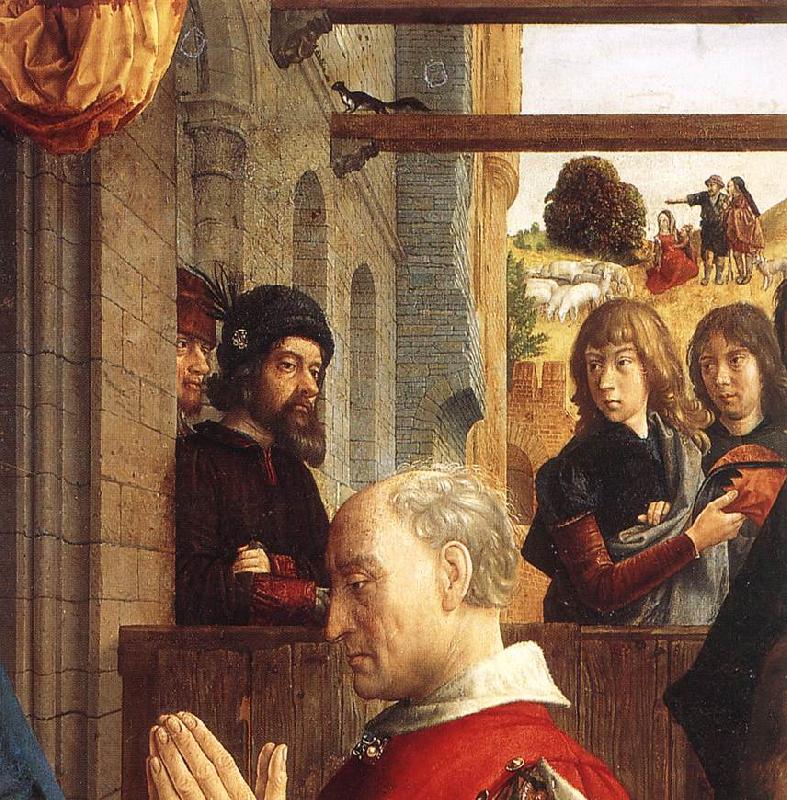 GOES, Hugo van der Monforte Altarpiece (detail) oil painting image